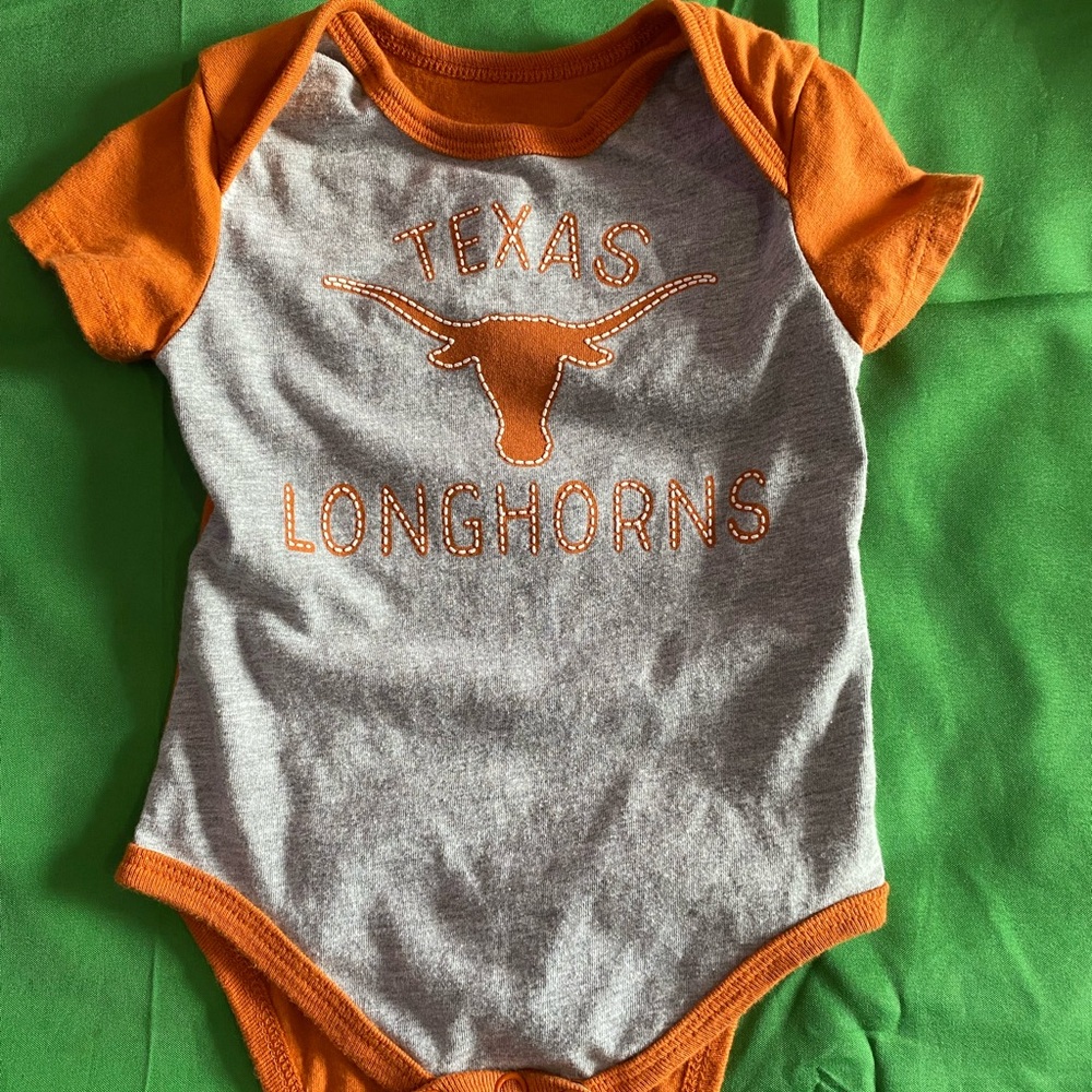 Texas Longhorns Kids One Piece - Orange and Gray